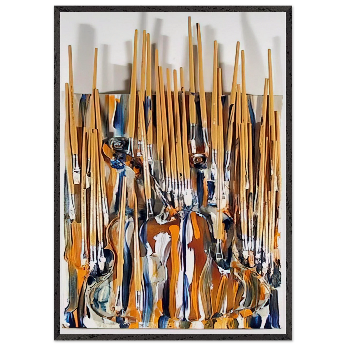 Paintbrushes Violin - II - 1980 - Arman 70x100 cm / 28x40 inches Framed Art Print – Black Wooden Frame