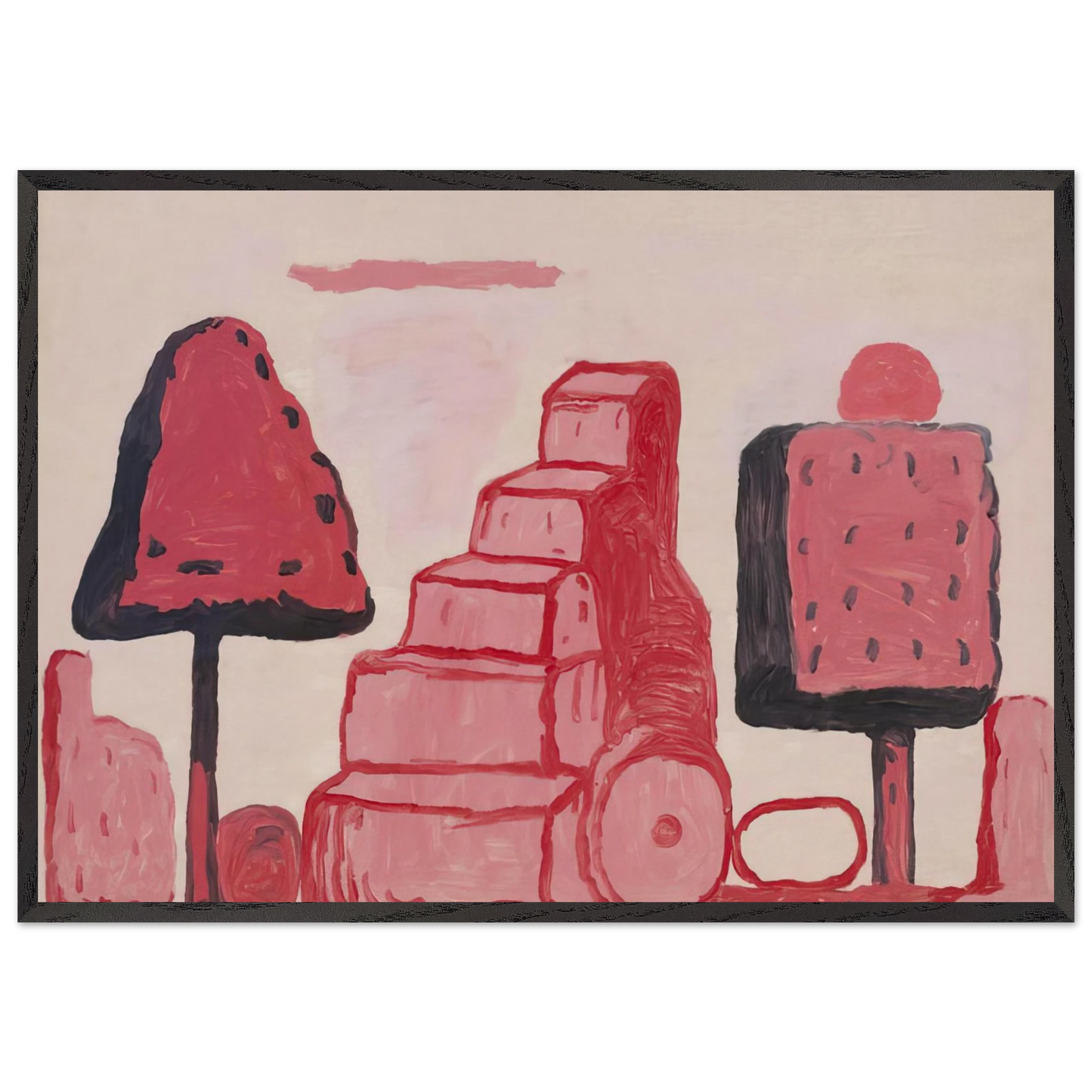 BOX TREE ROME - Philip Guston 70x100 cm / 28x40 inches Framed Art Print – Black Wooden Frame