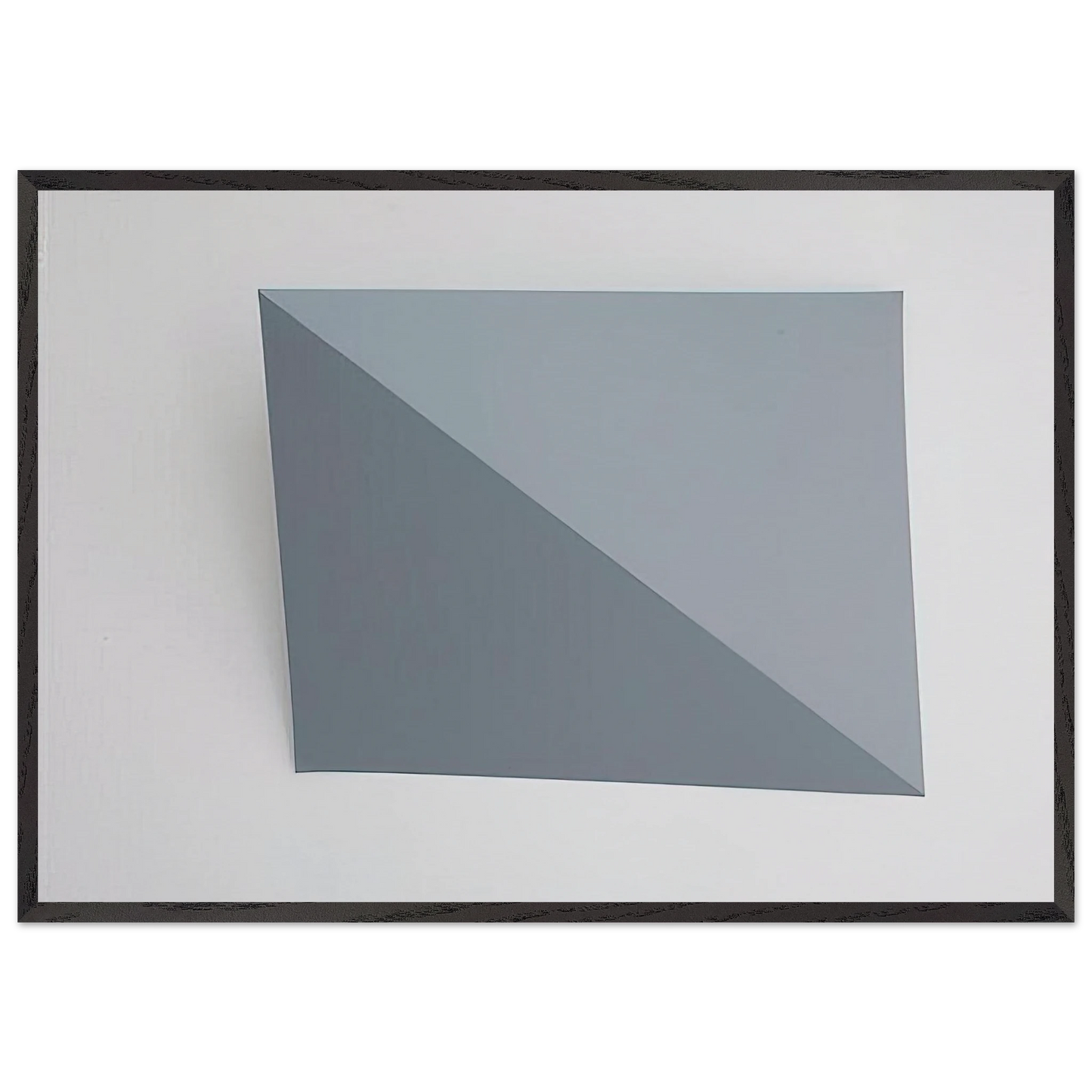 Three-Dimensional Picture diagonal folding - 1966 - Charlotte Posenenske 70x100 cm / 28x40 inches Framed Art Print – Black Wooden Frame