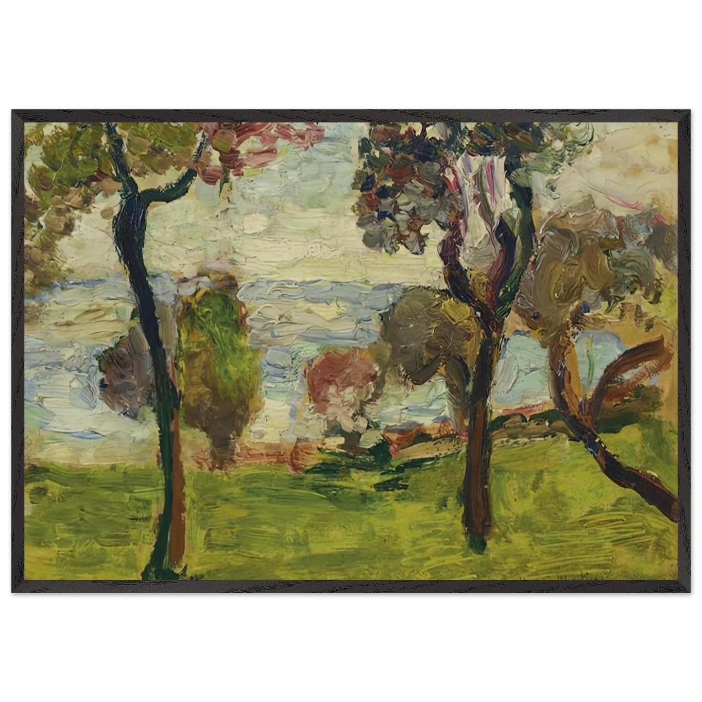PAYSAGE 1898 - Henri Matisse 70x100 cm / 28x40 inches Framed Art Print – Black Wooden Frame