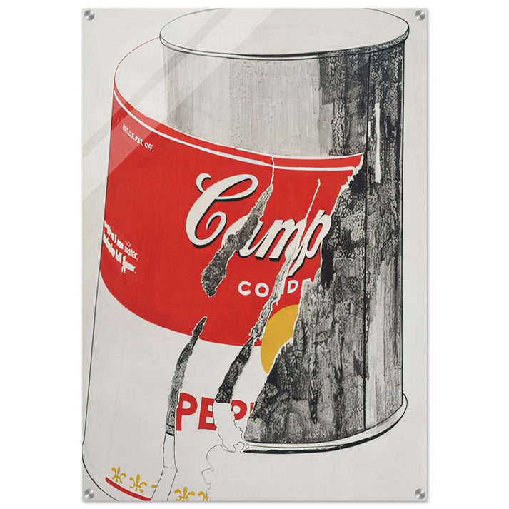 Big Torn Campbell's Soup Can Pepper Pot - Andy Warhol Acrylic Print - 70x100 cm / 28x40″ inches | Andy Warhol Wall Art | Andy Warhol Prints
