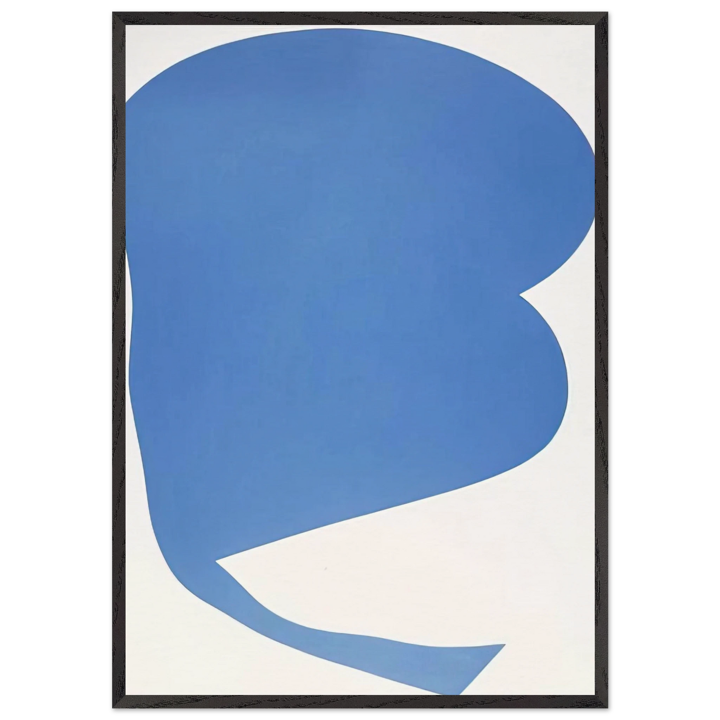 Blue on White - Ellsworth Kelly 70x100 cm / 28x40 inches Framed Art Print – Black Wooden Frame