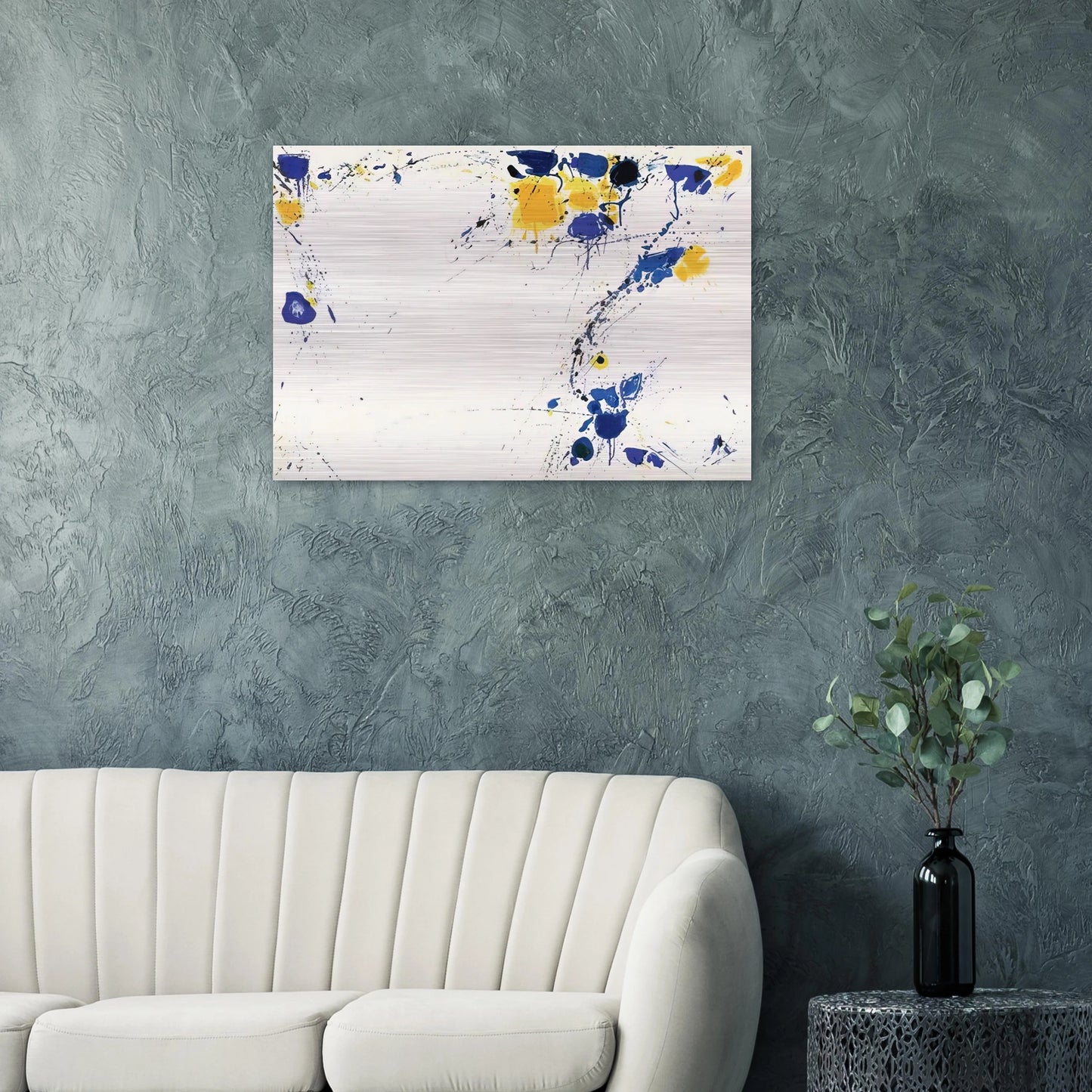 Foot Print - Sam Francis Brushed Aluminum Print - 70x100 cm / 28x40 inches | Sam Francis Aluminum Print | Sam Francis Prints