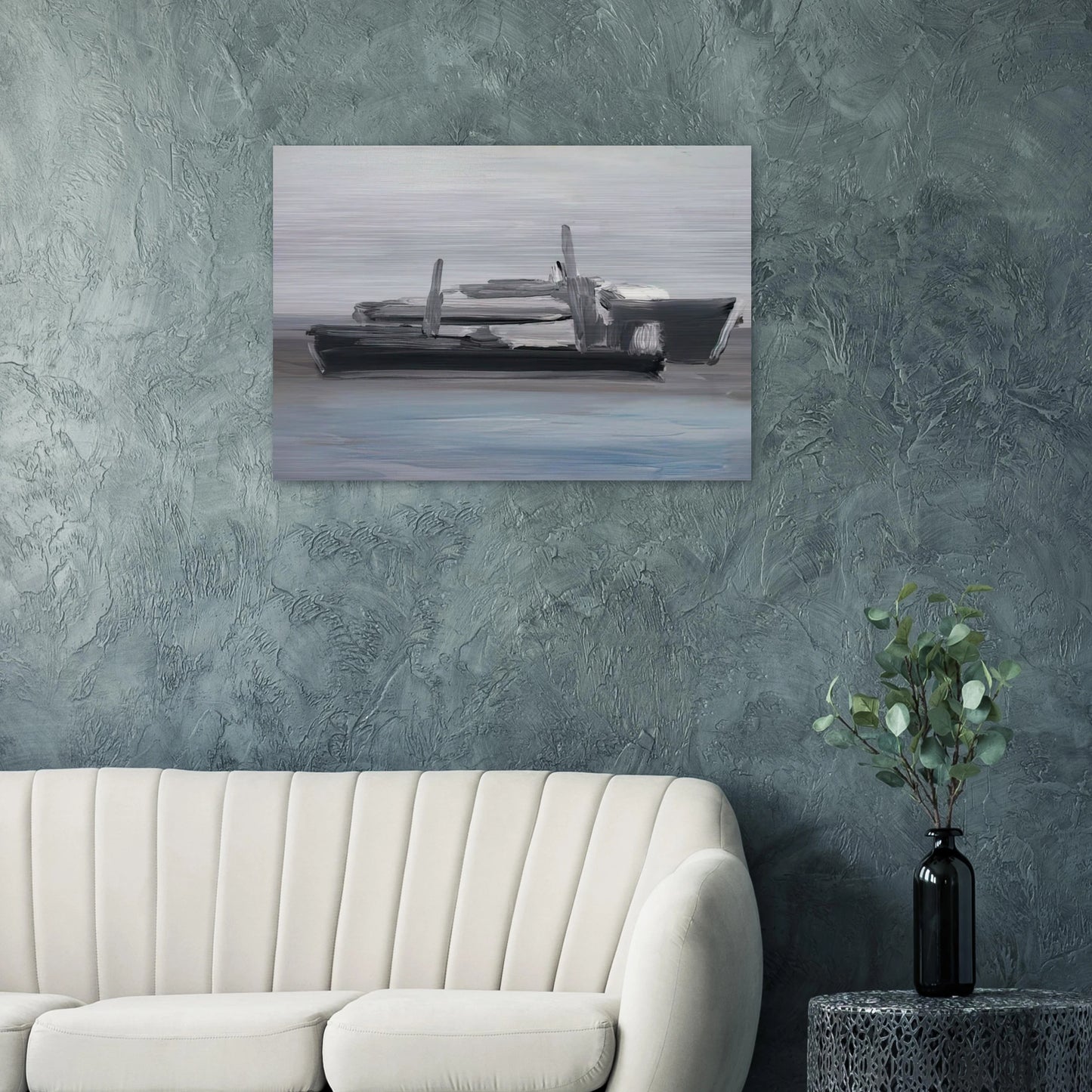 Marine - Lyrical Abstraction - Nicolas de Stael Brushed Aluminum Print - 70x100 cm / 28x40 inches | Nicolas de Stael Aluminum Print | Nicolas de Stael Prints