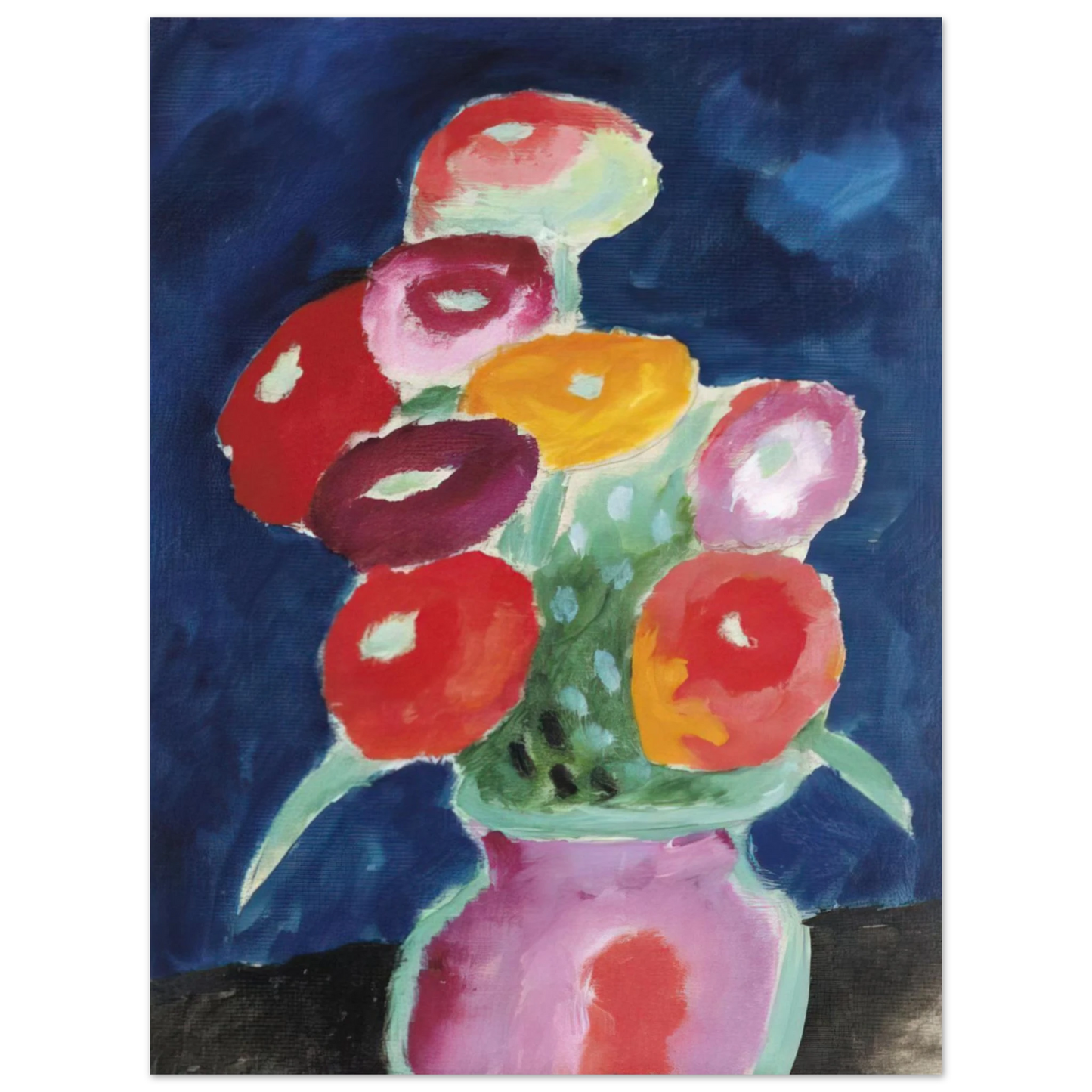 Alexej von Jawlensky - BLUMEN IN EINER VASE 1918 75x100 cm / 30x40inches Fine Art Poster