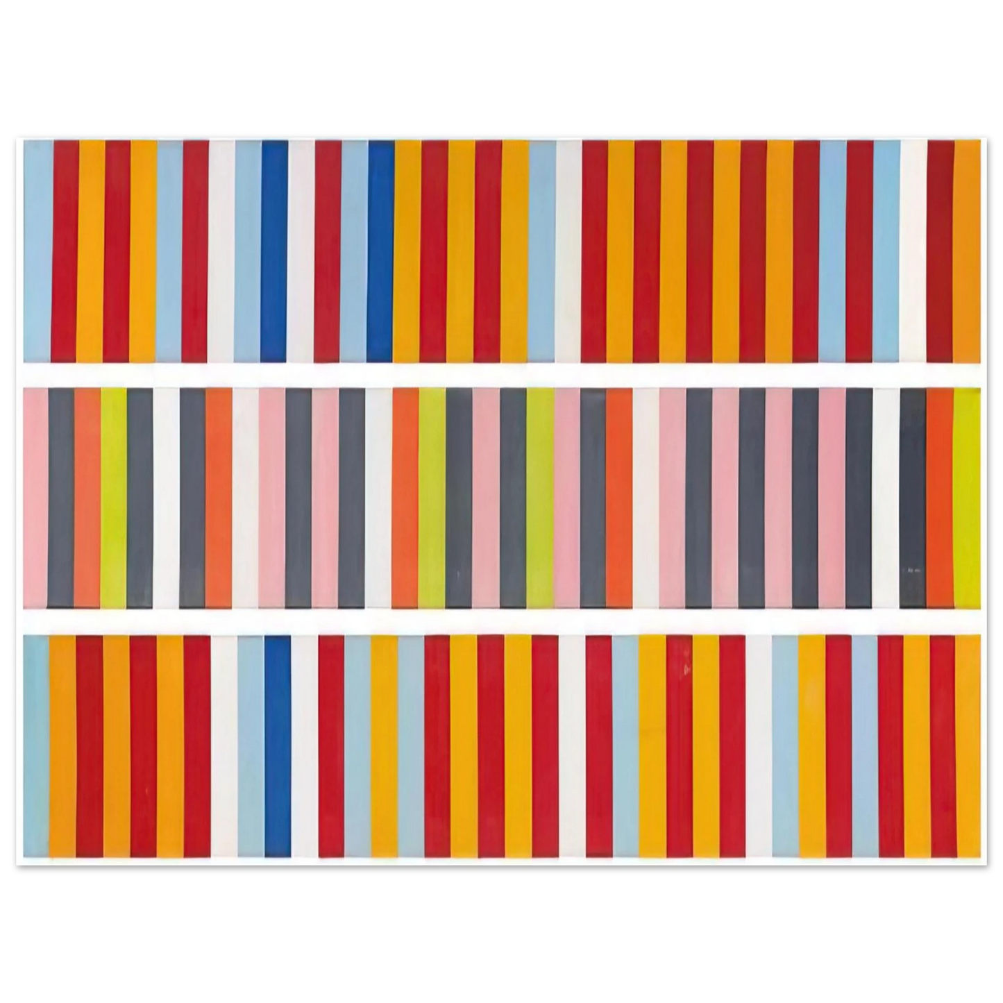 Gene Davis - Barricades - 1968 75x100 cm / 30x40inches Fine Art Poster