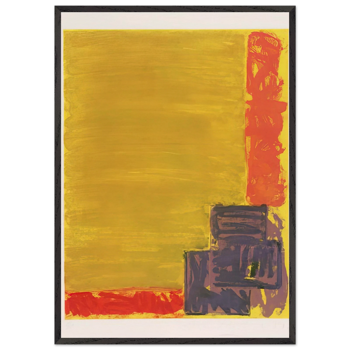 View - 1979 - John Hoyland 70x100 cm / 28x40 inches Framed Art Print – Black Wooden Frame