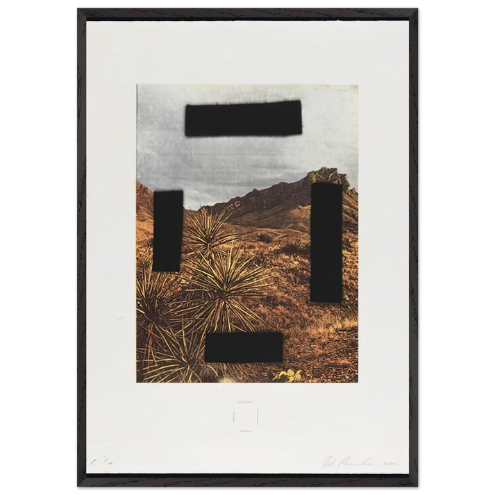 NOOSE AROUND YOUR NECK COUNTRY CITYSCAPES SERIES 2001 - Edward Ruscha 70x100 cm / 28x40 inches Framed Art Print – Black Wooden Frame