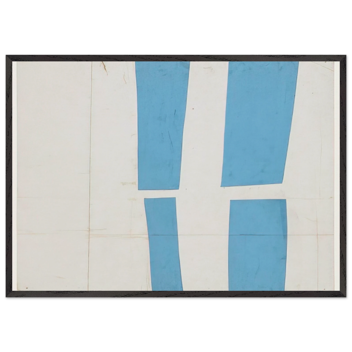 Blue and White - Ellsworth Kelly 70x100 cm / 28x40 inches Framed Art Print – Black Wooden Frame