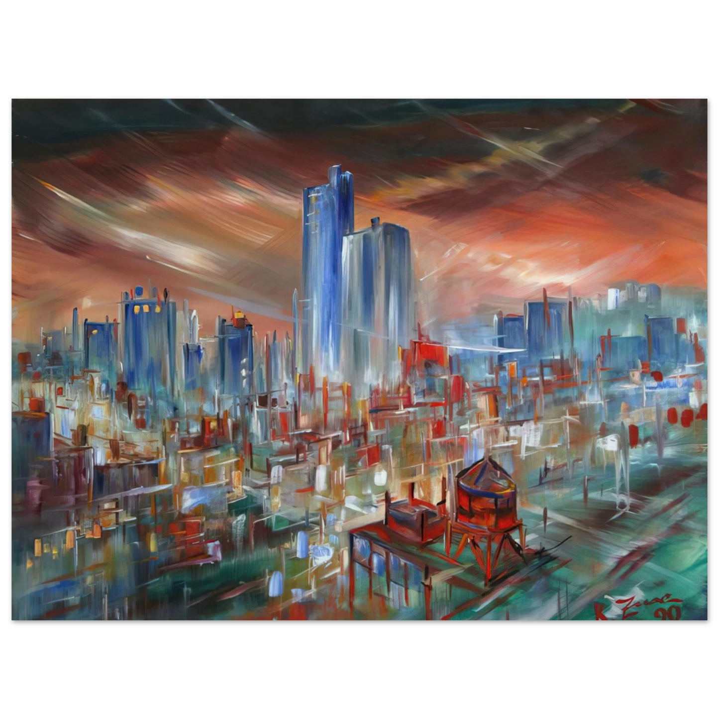 Konrad Zuse - Big City 75x100 cm / 30x40inches Fine Art Poster