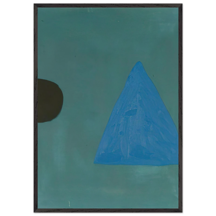 Blue on Blue - 1967 - William Scott 70x100 cm / 28x40 inches Framed Art Print – Black Wooden Frame