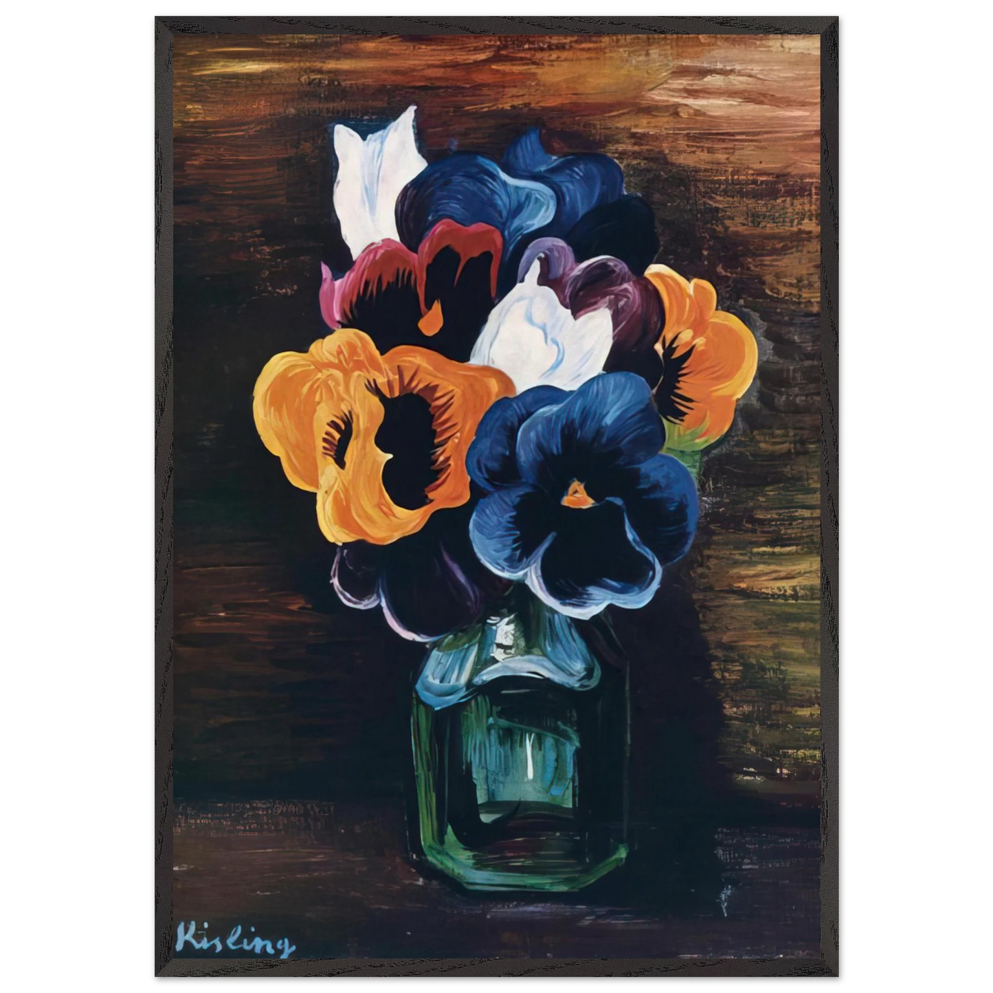 NOT IDENTIFIED 14 - Moise Kisling 70x100 cm / 28x40 inches Framed Art Print – Black Wooden Frame