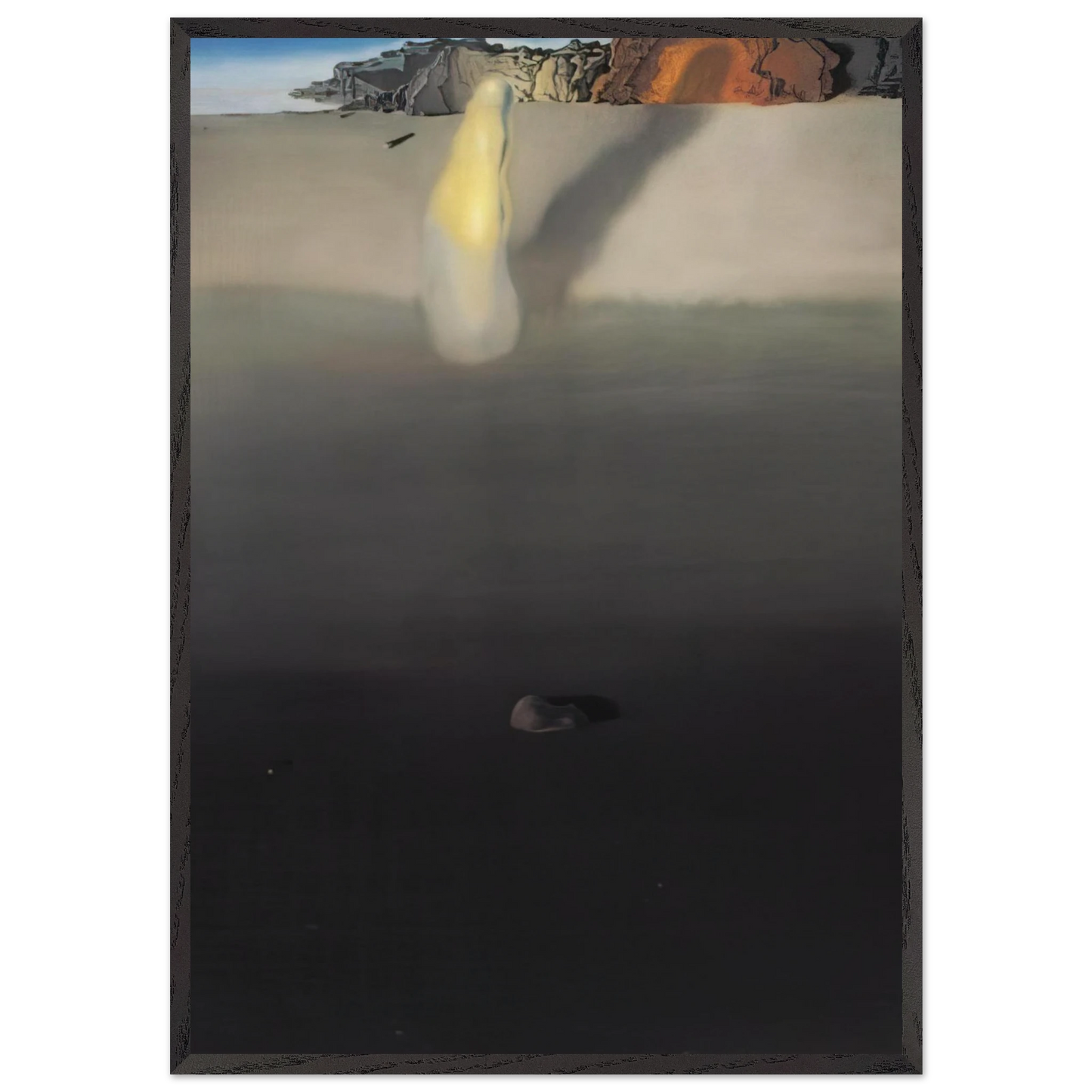 ON THE SEASHORE - Salvador Dali 70x100 cm / 28x40 inches Framed Art Print – Black Wooden Frame