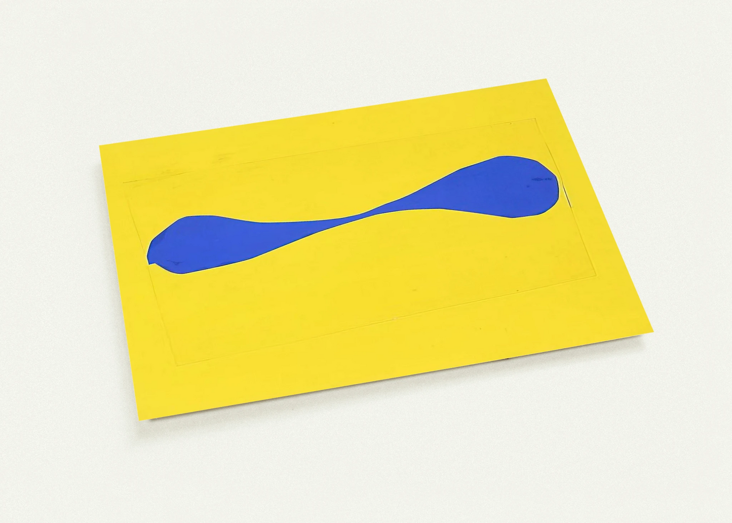 Blue Form on Yellow By Ellsworth Kelly Pack of 10 Post Cards | Ellsworth Kelly Post Cards | A6 (10.5 x 14.8 cm) - 4.1 x 5.8 inches