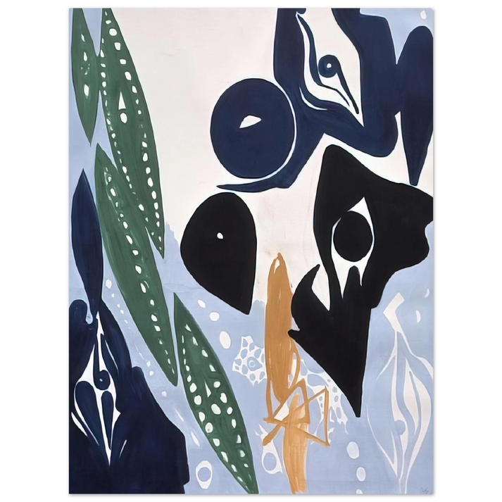 Ernst Wilhelm Nay - Hellblau im Licht - 1965 75x100 cm / 30x40inches Fine Art Poster