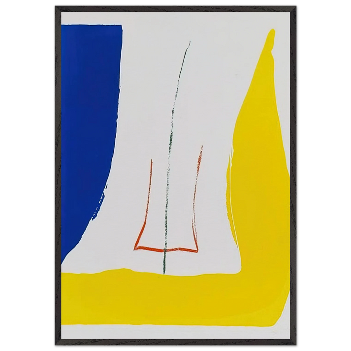 Sun Corner - 1968 - Helen Frankenthaler 70x100 cm / 28x40 inches Framed Art Print – Black Wooden Frame