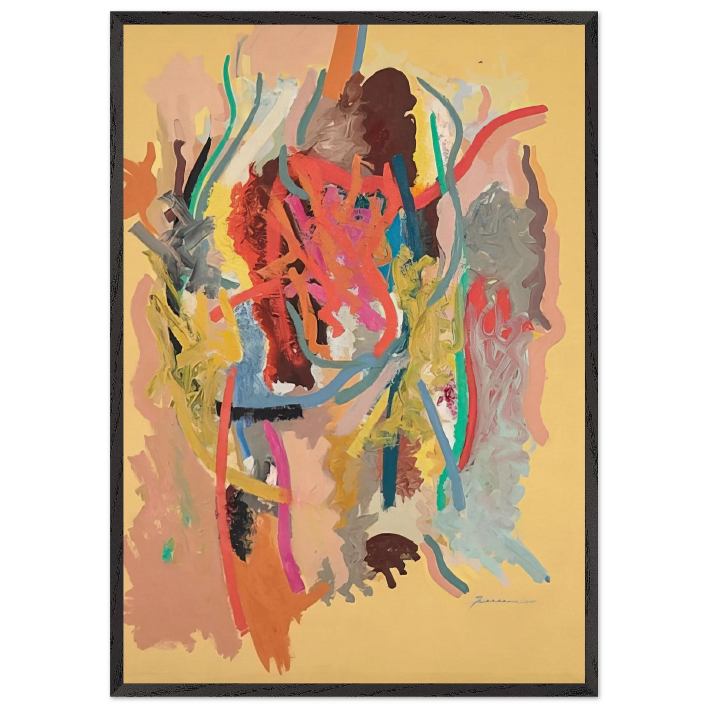 The Changeling - 1964 - John Ferren 70x100 cm / 28x40 inches Framed Art Print – Black Wooden Frame