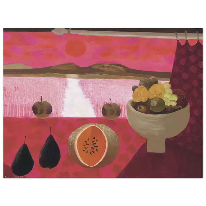 Mary Fedden - Still life with fruit - 1997 75x100 cm / 30x40inches Fine Art Poster