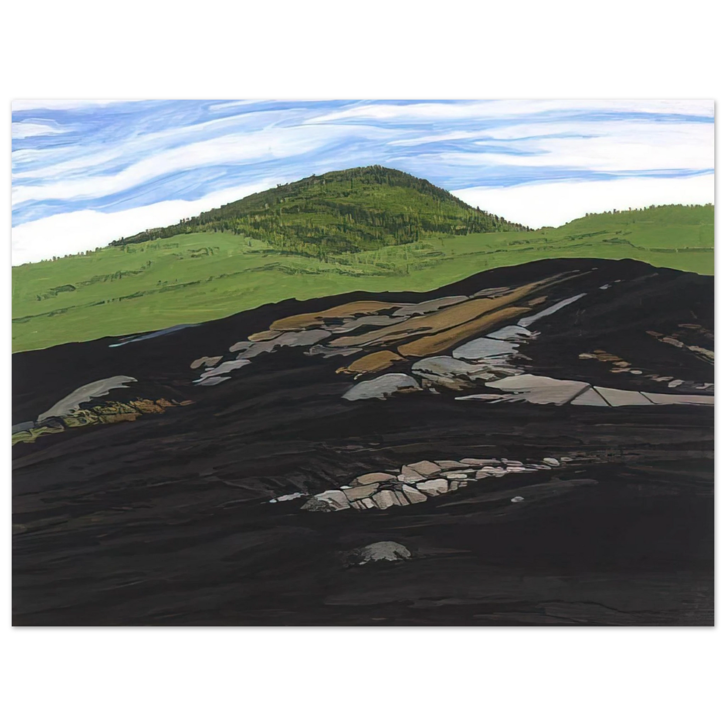 Neil Welliver - Blueberry Burn Morey's Hill - 1997 75x100 cm / 30x40inches Fine Art Poster