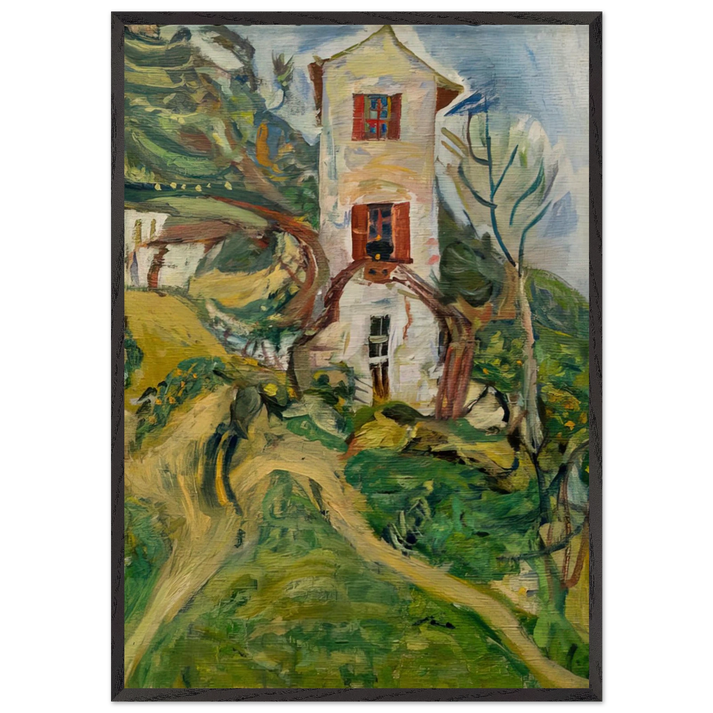 WHITE HOUSE 1918 - Chaim Soutine 70x100 cm / 28x40 inches Framed Art Print – Black Wooden Frame