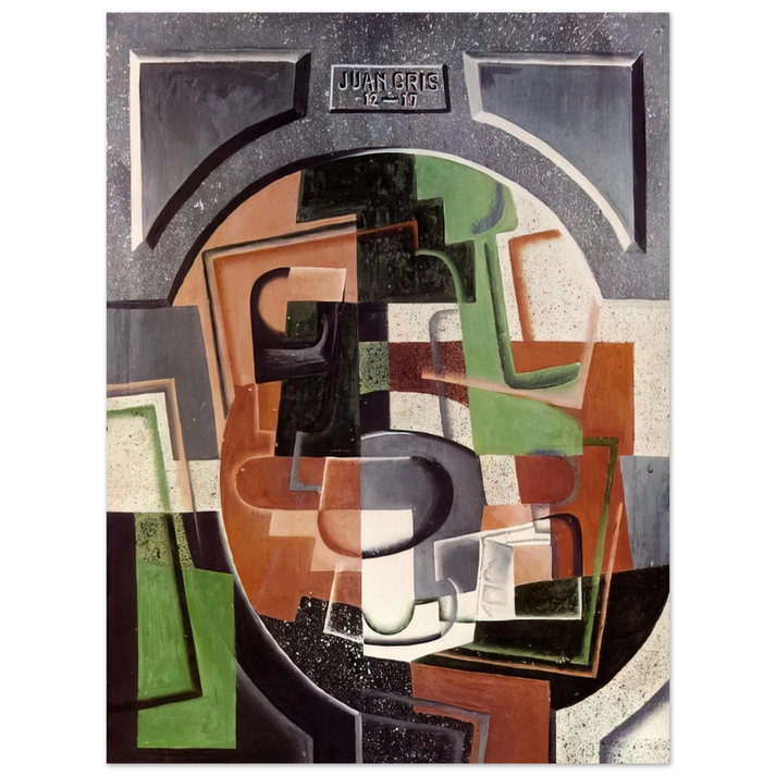 Juan Gris - STILL LIFE ON PLAQUE 1917 75x100 cm / 30x40inches Fine Art Poster