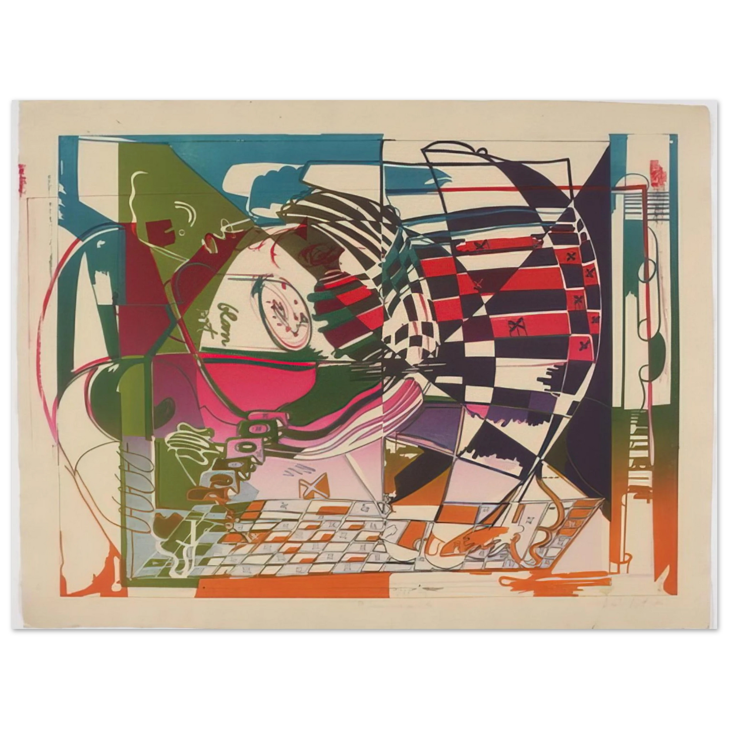 Dieter Roth - Double Somersault - 1972 75x100 cm / 30x40inches Fine Art Poster