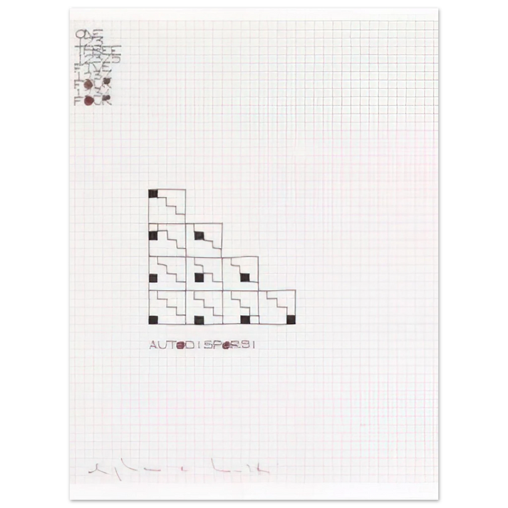 Alighiero Boetti - AUTODISPORSI 1975 75x100 cm / 30x40inches Fine Art Poster