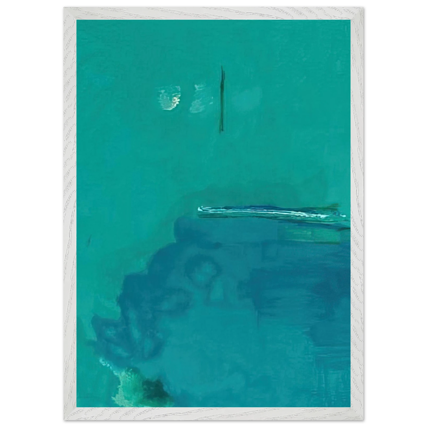 Helen Frankenthaler - Contentment Island - 2004 Wall art - A3 (29.7 x 42 cm) - Premium Wooden Framed Poster With Fine Art Paper-canvas - Wood frame