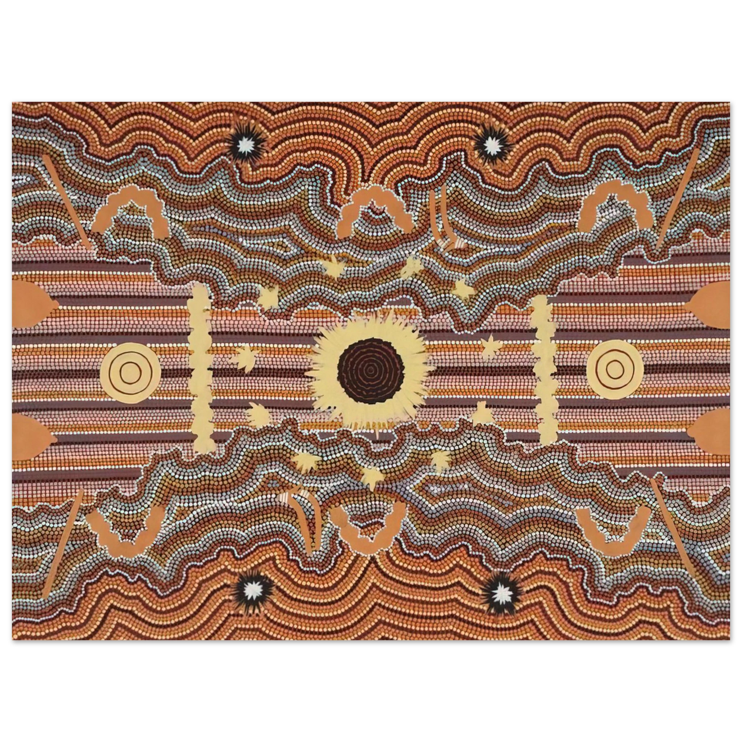 Clifford Possum Tjapaltjarri - Untitled - 1990 75x100 cm / 30x40inches Fine Art Poster