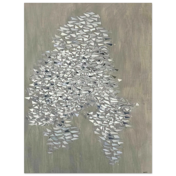 Robert Goodnough - Vertical Gray - 1985 75x100 cm / 30x40inches Fine Art Poster