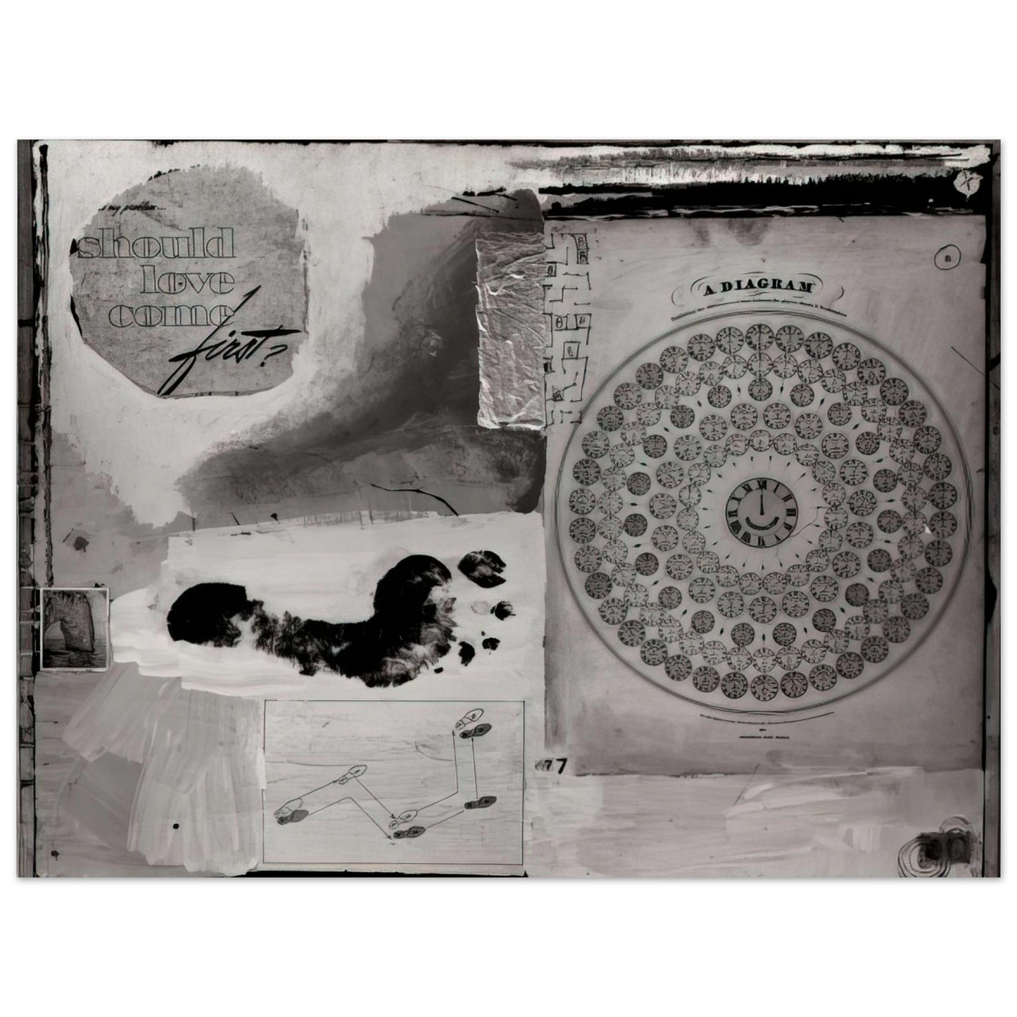 Robert Rauschenberg - SHOULD LOVE COME FIRST 1951 75x100 cm / 30x40inches Fine Art Poster