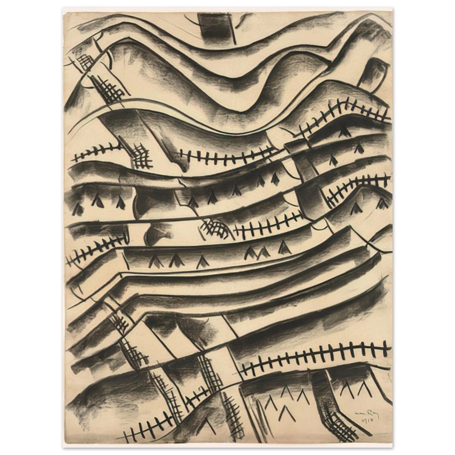 Man Ray - RIDGEFIELD LANDSCAPE 75x100 cm / 30x40inches Fine Art Poster