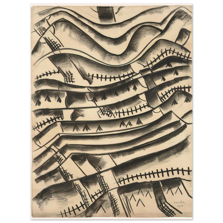 Man Ray - RIDGEFIELD LANDSCAPE 75x100 cm / 30x40inches Fine Art Poster