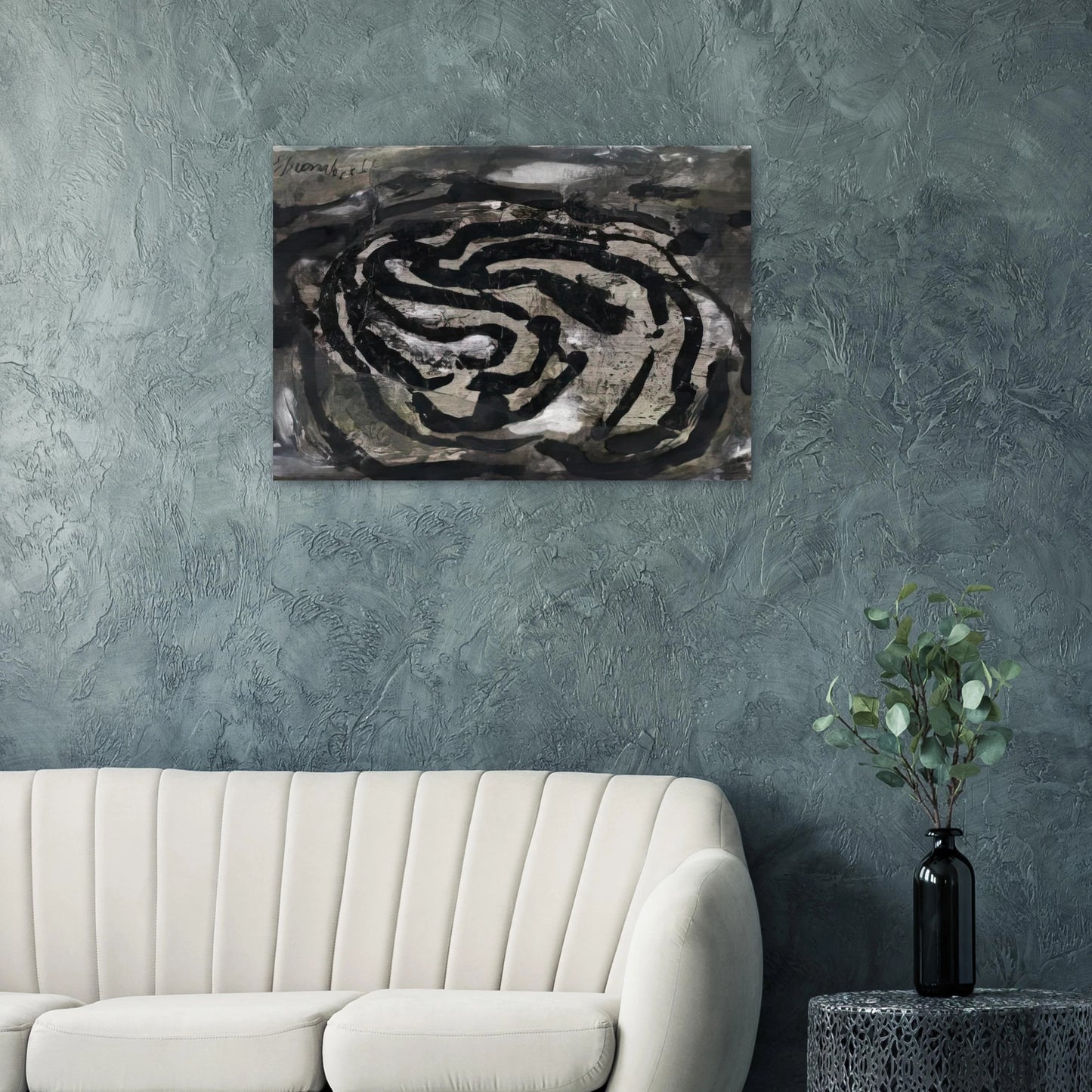 Untitled EL X - 1966 - Emil Schumacher Brushed Aluminum Print - 70x100 cm / 28x40 inches | Emil Schumacher Aluminum Print | Emil Schumacher Prints