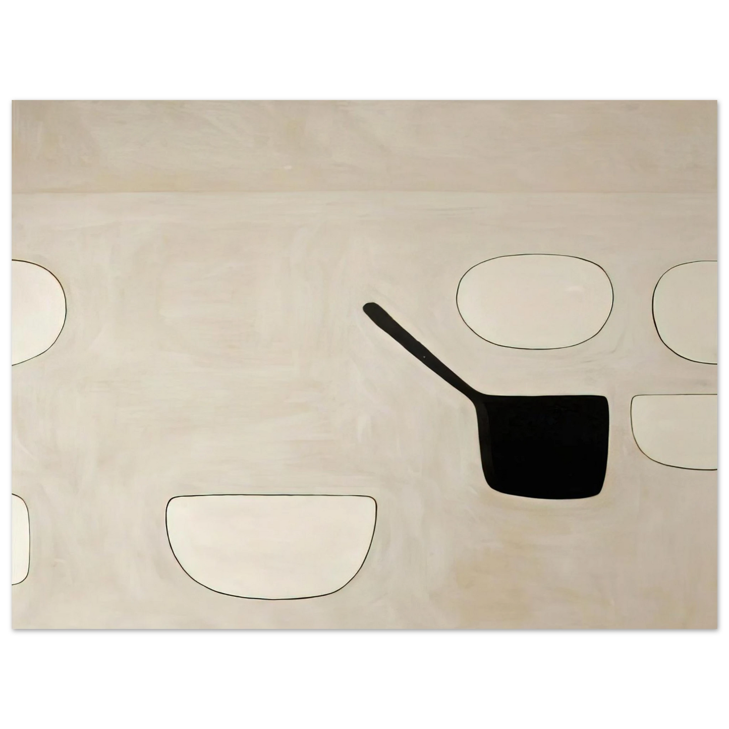 William Scott - Six Open Forms - 1971 75x100 cm / 30x40inches Fine Art Poster