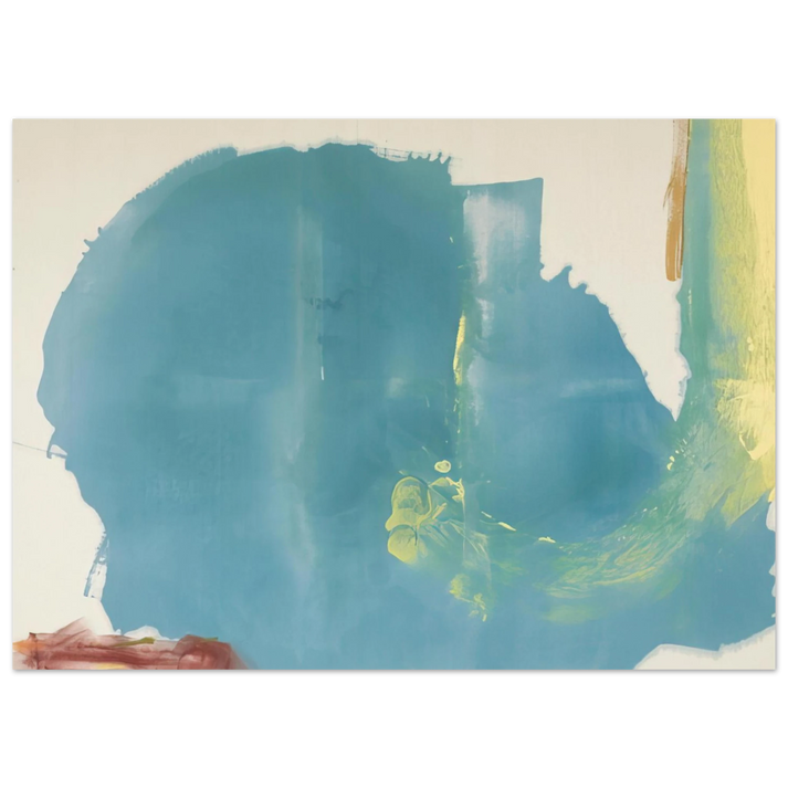 Helen Frankenthaler - Where Necessary - 1977 Wall art - 28x43 cm / XL (11x17 inches) - Premium Wooden Framed Poster With Fine Art Paper-canvas - White frame