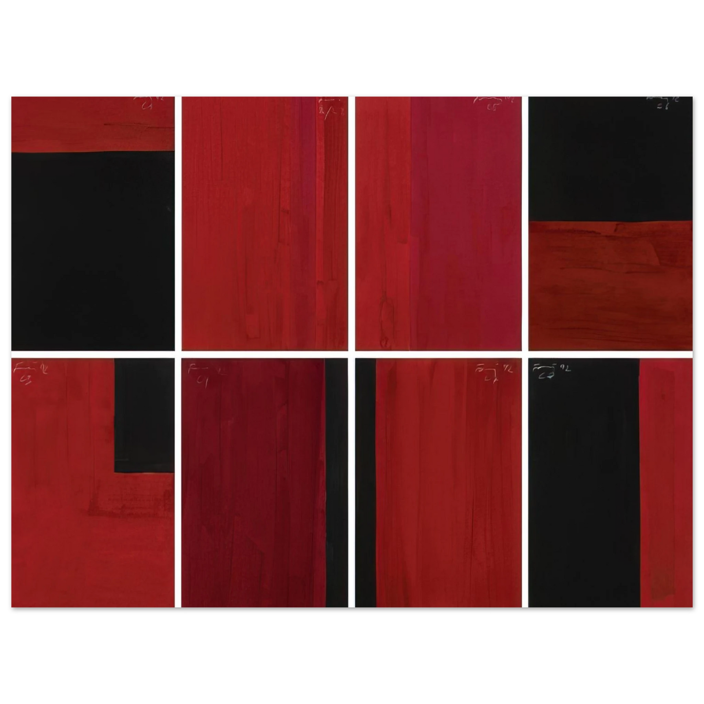 Gunther Forg - Untitled in 8 Parts - 1992 75x100 cm / 30x40inches Fine Art Poster