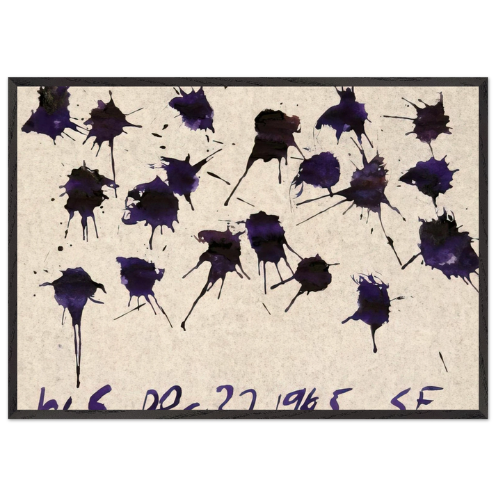 WS Dec 27 1965 SF - 1965 - William Saroyan 70x100 cm / 28x40 inches Framed Art Print – Black Wooden Frame