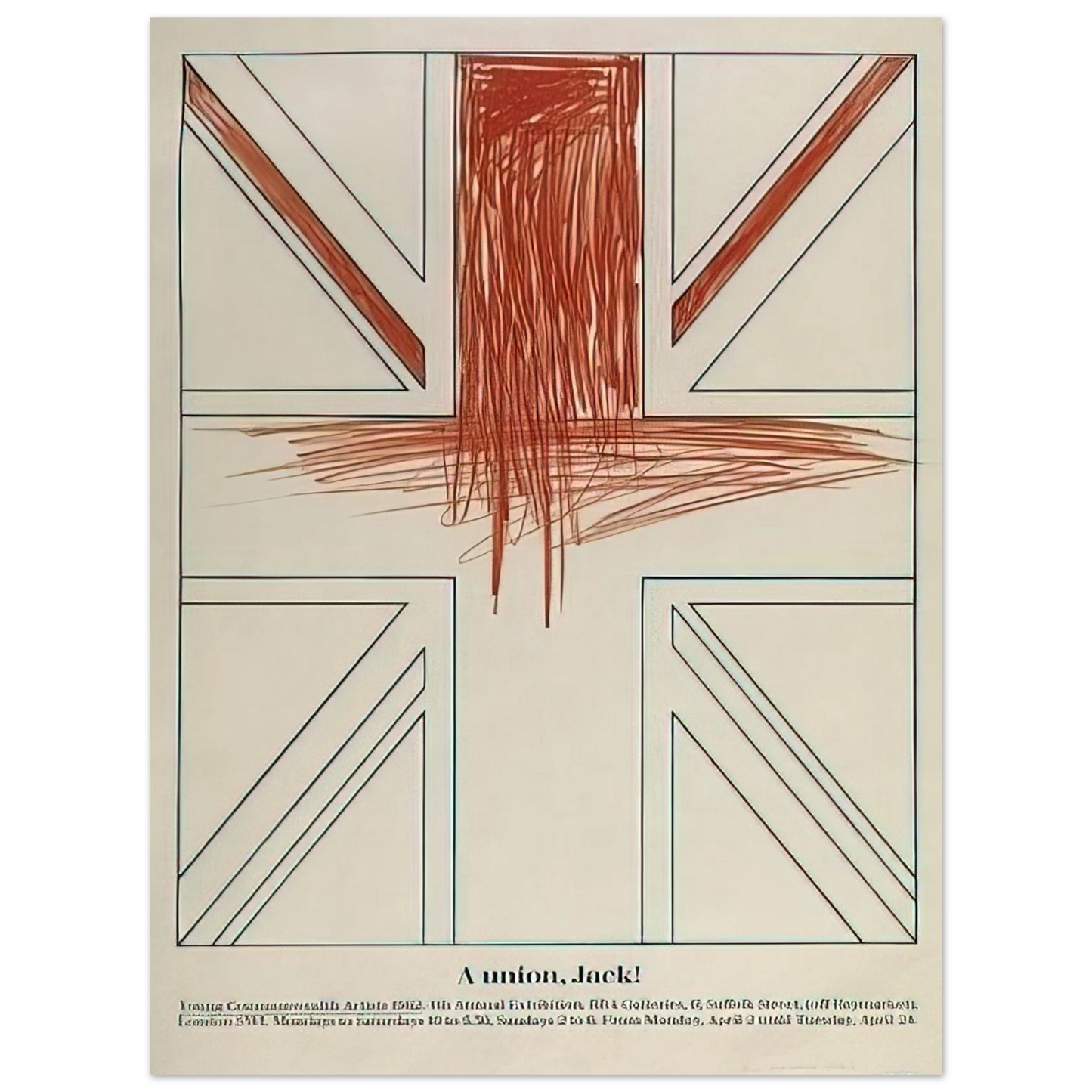 Billy Apple - A union, Jack! Young Commonwealth Artists - 1962 75x100 cm / 30x40inches Fine Art Poster