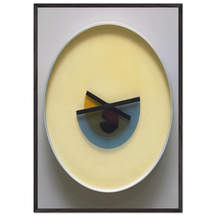 LOra X Clock - 1945 - Bruno Munari 70x100 cm / 28x40 inches Framed Art Print – Black Wooden Frame