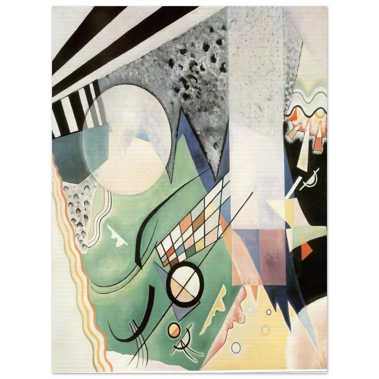 Wassily Kandinsky - GREEN COMPOSITION 1923 75x100 cm / 30x40inches Fine Art Poster