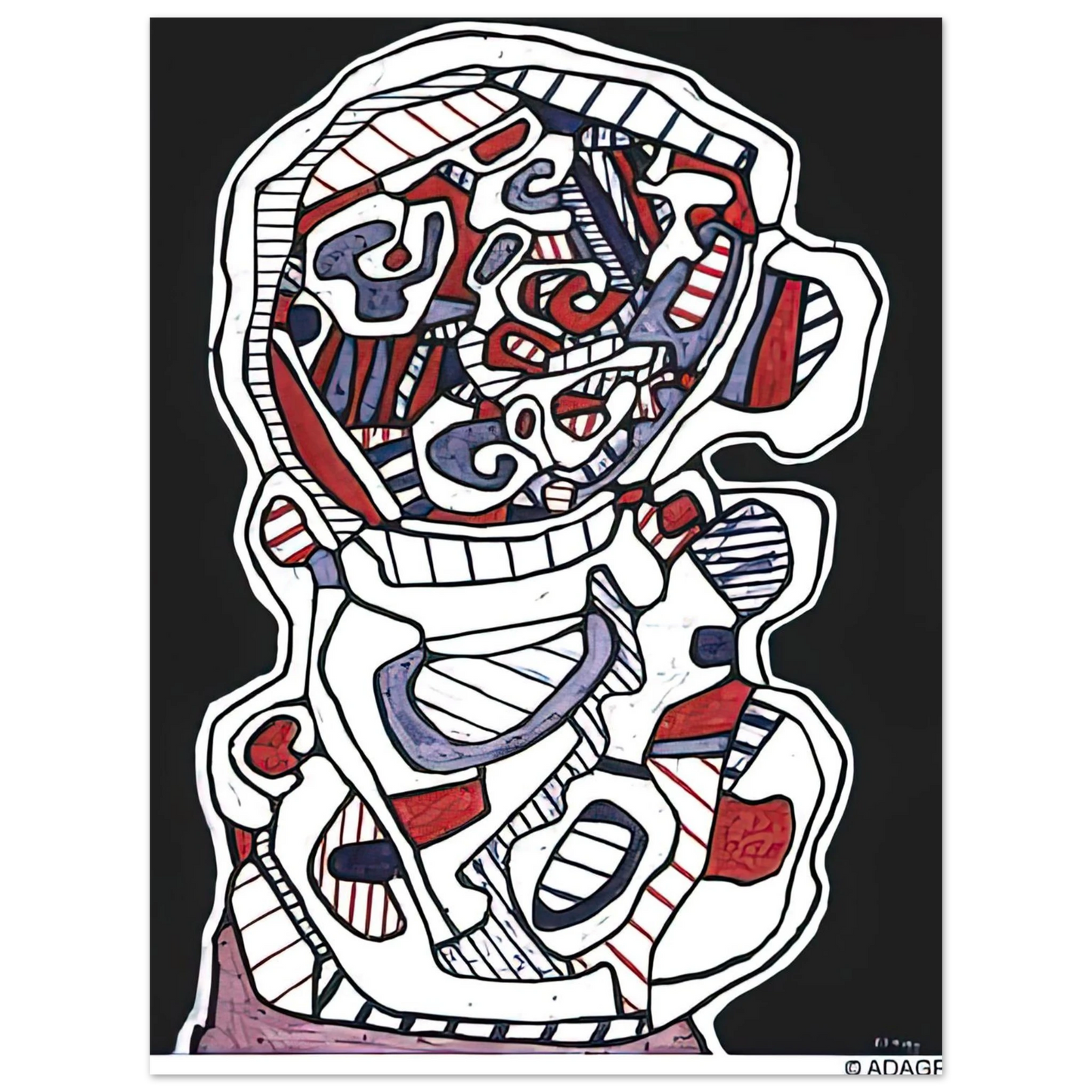 Jean Dubuffet - TEA VII 75x100 cm / 30x40inches Fine Art Poster