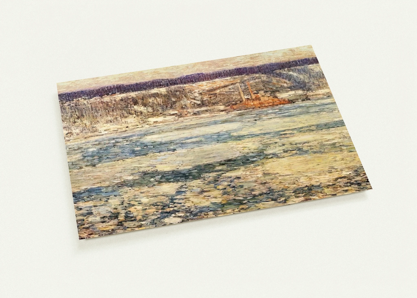 Ice on the Hudson By Childe Hassam Pack of 10 Post Cards | Childe Hassam Post Cards | A6 (10.5 x 14.8 cm) - 4.1 x 5.8 inches
