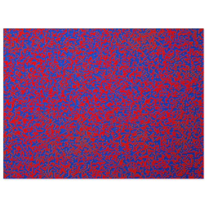 Francois Morellet - Random Distribution of 40,000 Squares Using the Odd and Even Numbers of a Telephone Directory detail - 1971 75x100 cm / 30x40inches Fine Art Poster