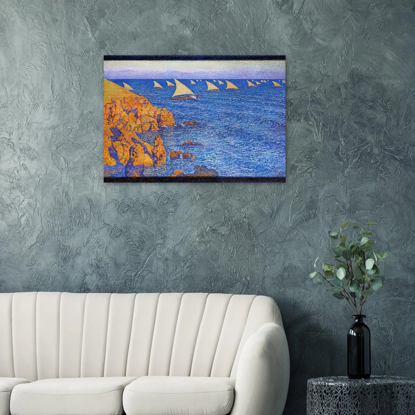 THE REGATA 1892 - Theo van Rysselberghe Brushed Aluminum Print - 70x100 cm / 28x40 inches | Theo van Rysselberghe Aluminum Print | Theo van Rysselberghe Prints