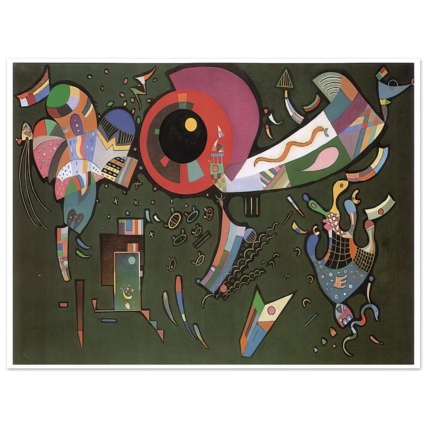 Wassily Kandinsky - AROUND THE CIRCLE 1940 75x100 cm / 30x40inches Fine Art Poster