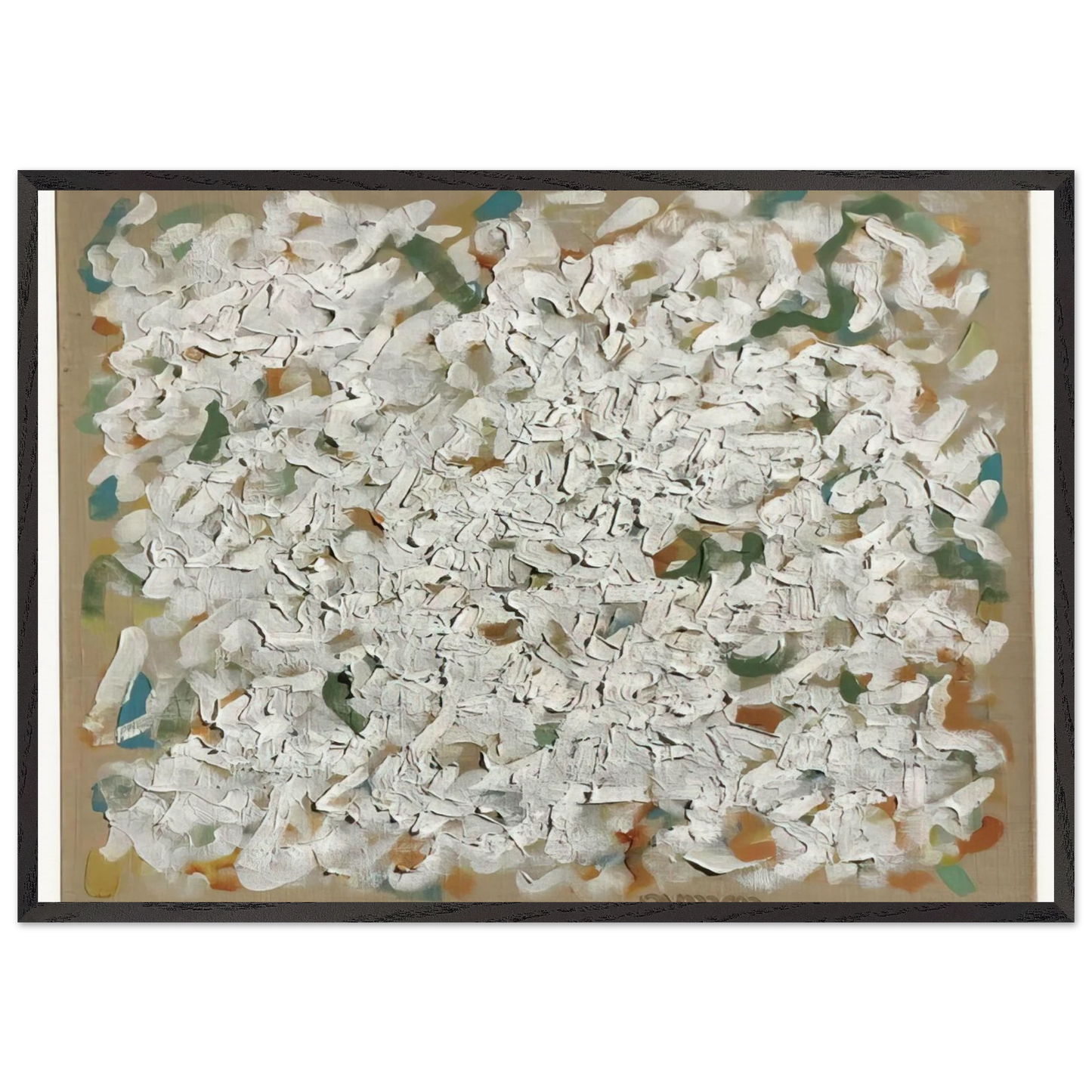 Untitled - 1963 N7 - Robert Ryman 70x100 cm / 28x40 inches Framed Art Print – Black Wooden Frame