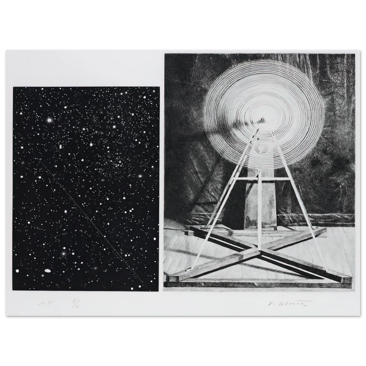 Vija Celmins - CONCENTRIC BEARINGS A 1984 75x100 cm / 30x40inches Fine Art Poster
