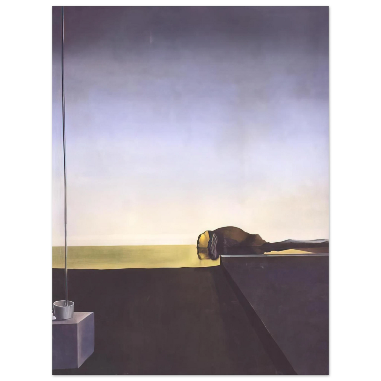 Salvador Dali - THE TRUE PAINTING OF THE ISLE OF THE DEAD BY ARNOLD B%C3%B6CKLIN AT THE HOUR OF THE ANGELUS 75x100 cm / 30x40inches Fine Art Poster