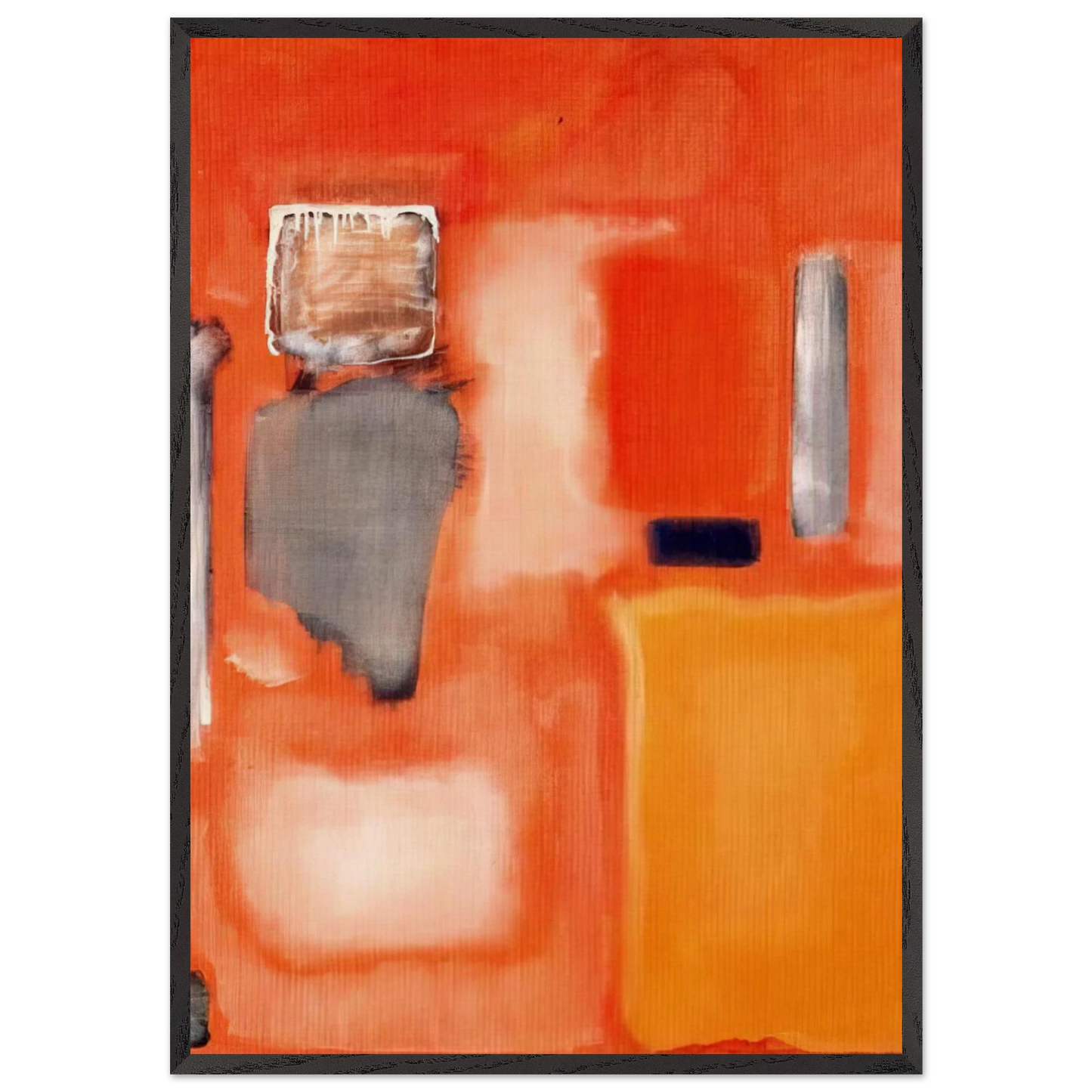 No 19 - 1949 - Mark Rothko 70x100 cm / 28x40 inches Framed Art Print – Black Wooden Frame